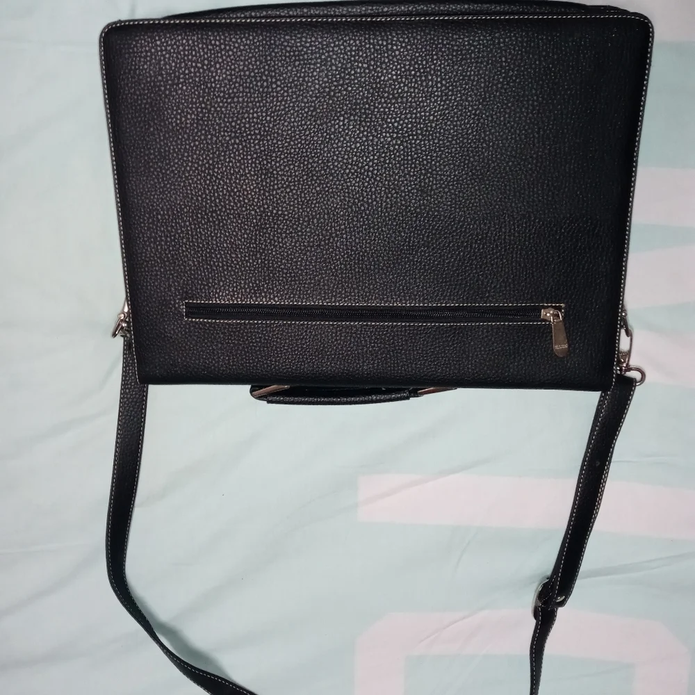 Black Laptop Briefcase Bag with Shoulder Strap
